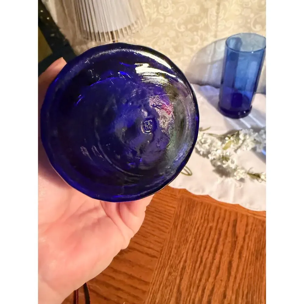 Set of 4 Anchor‎ Hocking Cobalt Blue Highball Glasses